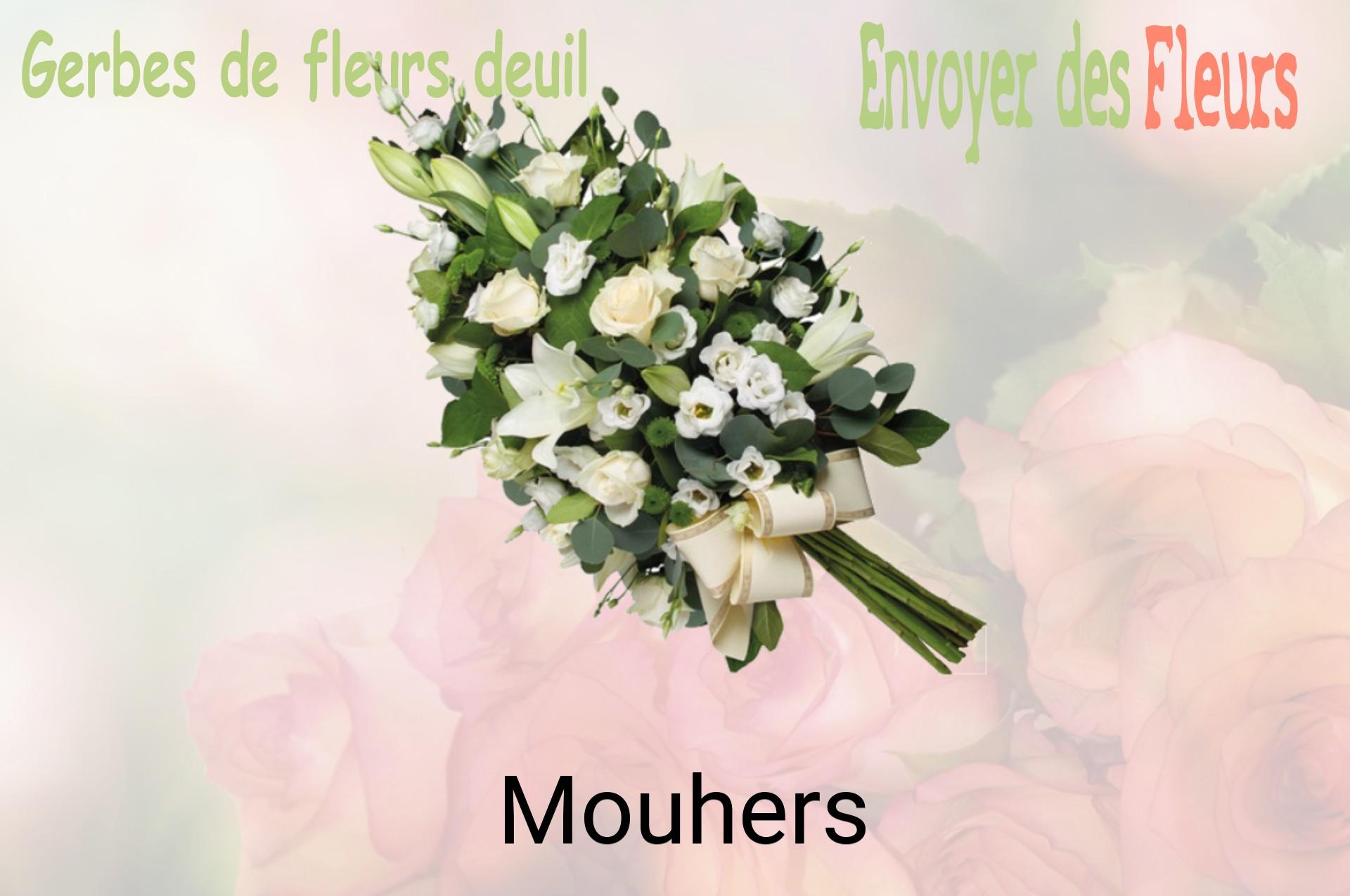 Gerbe de fleurs de deuil livrée à Mouhers